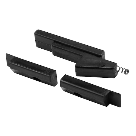 Prime-Line Single Hung Window Latch, Plastic, Black, 2-1/8 in., PK2 F 2634